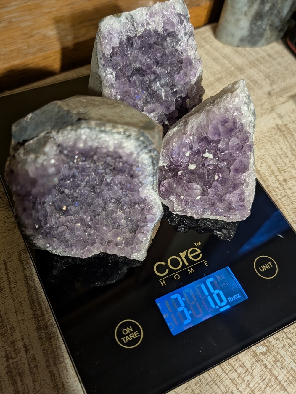 Trio (3) of Brazilian Amethyst Deep Purples 1lb Each - Picture 10 of 16